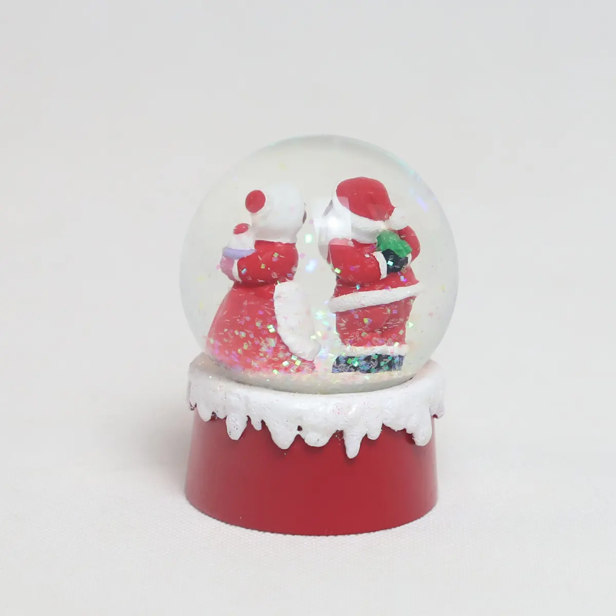 Decorazioni per la casa ornamento di lusso di natale souvenir globo di neve regalo resina glitter