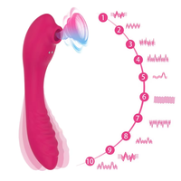 10-Gang Elektrischer Heiz-Saugnapf & G-Punkt Vibrator, Klitoris-Stimulator Massagegerät, Weibliches Erwachsenen-Lustspielzeug
