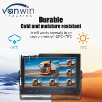 9 pouces AHD 1080P MDVR Full HD Split Display Monitor 8 canaux Solution de sécurité du véhicule Moniteur de voiture