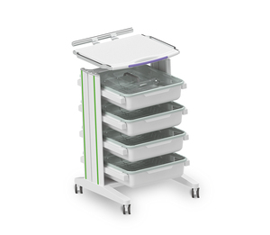 Carro de transferencia de equipos médicos con bandeja ABS para endoscopia gastrointestinal, carrito de medicamentos ZENVA ZH/NJC-Y4 - Product Image 1