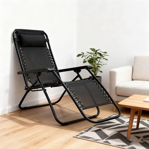 Chaise longue de jardin pliable à gravité zéro, design moderne, résistante aux UV, <span class=keywords><strong>en</strong></span> acier, pour l'extérieur - Product Image 4