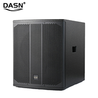 DASN H18S 18 pouces 600W RMS son classe D amplificateur alimenté basse Audio professionnel Subwoofer haut-parleur en bois passif