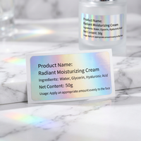 Autocollants personnalisés à code-barres imprimés UV, holographiques irisés, durables, résistants à l'eau et à la chaleur, pour la fabrication de bougies