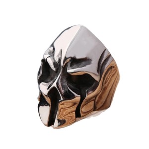 yunnique Stainless Steel <b>Skull</b> <b>Ring</b> Men's Mask Style Warrior Helmet Jewelry Gift Fashion <b>Rings</b> Size 7 8 9 10 11 12 13 - Product Image 5