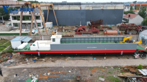 China Manufacturer Custom 100-1000 Ton Steel Deck Cargo <strong>Barge</strong> Ship for <strong>Sand</strong> and Cargo Transportation - Product Image 5