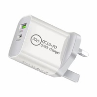 Pengisi daya penjualan terbaik PD20W 5V 3A pengisi daya Cepat usb Tipe c port UK EU steker AS pengisi daya ponsel produk tren