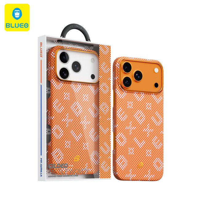 BLUEO Wholesale Aramid Fiber Case Business Phone Case for Iphone 17 Pro Max