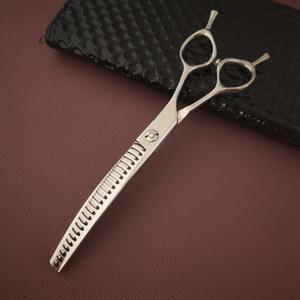 กรรไกรตัดแต่งขนโค้ง VFD ขนาด 7 นิ้ว เหล็ก 440C สำหรับสัตว์เลี้ยง สุนัข แมว อุปกรณ์ตัดแต่งขนระดับมืออาชีพ - Product Image 3