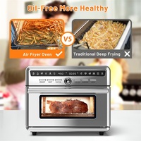 Four à convection numérique 25L avec affichage LED, facile à nettoyer, en acier inoxydable, appareil de comptoir