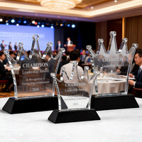 Trophée Couronne en Cristal Haut de Gamme pour Récompense de Performance, Cadeau d'Affaires Promotionnel et Décoration