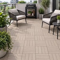 Dalles de terrasse en WPC imitation bois ancien, durables et emboîtables, pour cour, jardin, coin thé et balcon