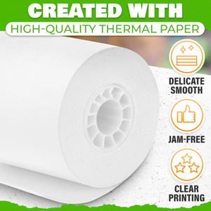 Papier de caisse enregistreuse de haute qualité 57X40mm 80X80mm monocouche 100% rouleau de papier thermique en pâte de bois pour imprimante thermique - Product Image 2