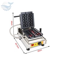 Machine à mini-gaufres carrées Jinchin, 20 gaufres par lot, chauffage électrique, revêtement antiadhésif, 2000W, en vente