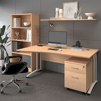 Vente en gros de bureaux modernes 4 places poste de travail table et chaises ensemble de meubles élégants pour le personnel