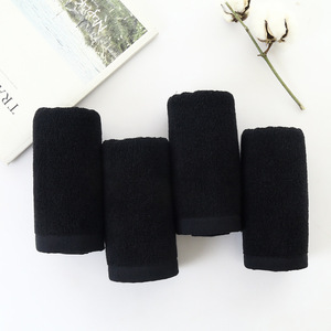 Giá rẻ khuyến mại 100% cotton terry màu đen tay khăn - Product Image 2
