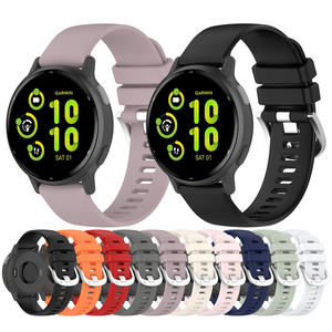 Bracelet en Silicone 18mm 20mm 22mm pour Garmin Approach S50 <span class=keywords><strong>Vivoactive</strong></span> 6 5 4 3 <span class=keywords><strong>Venu</strong></span> 3 2 <span class=keywords><strong>2s</strong></span> 3s Forerunner 255 255s Bracelet Bracelet - Product Image 2