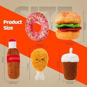 Juguete de Peluche para Perros, Diseño de Pollo Frito, Suave y Chirriante, Venta al Por Mayor - Product Image 6