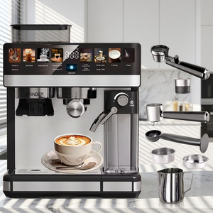 Hot Sale Compact Semi Automatic Espresso Maker Digital Control Temperature Adjustable Steam Wand Home <b>Coffee</b> <b>Machine</b> For Home - Product Image 1