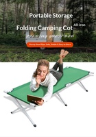 Lits de camping pliants en aluminium et fer pour l'extérieur, lit simple pliable portable, lit d'urgence pour les situations de catastrophe, 190x62x42cm