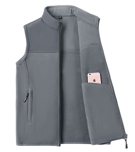 LOGO personnalisé mode hiver fermeture éclair <span class=keywords><strong>sans</strong></span> manches col roulé sport décontracté hommes <span class=keywords><strong>Softshell</strong></span> polaire <span class=keywords><strong>gilet</strong></span> - Product Image 4