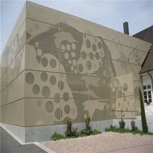 Panneau décoratif en métal perforé découpé au laser sur mesure, en alliage d'aluminium, revêtu de poudre, pour mur extérieur - Product Image 1
