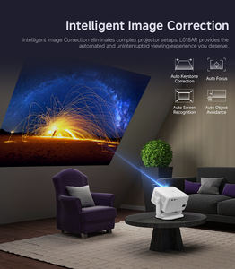 Proyector Inteligente Android 14 con 380 Lúmenes LED de Tiro Corto, 1080P, Sonido HIFI Estéreo, Compatible con 8K, WiFi 6, <span class=keywords><strong>para</strong></span> Entretenimiento Portátil - Product Image 4