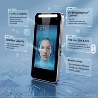 Système de contrôle d'accès par reconnaissance faciale à lumière visible IA, 5 pouces, pointage des heures Linux avec empreinte digitale