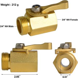 Válvula de jardín de latón con mango ergonómico 1/2 "FNPT X 3/4" <span class=keywords><strong>MNH</strong></span>, resistente y amplia compatibilidad - Product Image 5