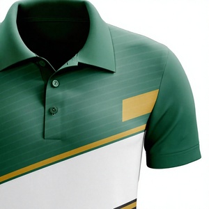 Polo en coton uni à manches courtes et col complet pour homme, Logo et taille personnalisés de haute qualité - Product Image 5