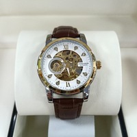 Montre mécanique automatique explosive pour hommes avec soleil lune étoiles Phase de lune diamant ceinture en acier inoxydable cadran creux fenêtre
