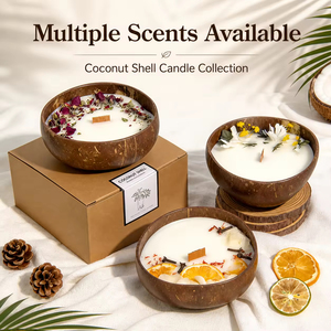 Coconut Garden Scented Candle <b>Gift</b> <b>Box</b> Handmade Dried Flower Home Decor Birthday <b>Gift</b> Atmosphere Ornament - Product Image 4