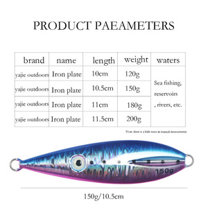 Señuelo de Pesca Ya Jie para Exteriores, 150g, Acabado Láser Colorido, Señuelo para Pesca de Atún en Aguas Profundas - Product Image 2