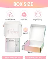 Prix d'usine pour boîte d'expédition et d'emballage cadeau au design OEM, finition dégradée pastel délicate