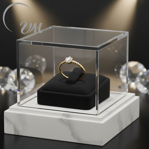 Anillo de Boda de Plata de Ley 925 con Baño de Oro de 14K y Circonita de UM JEWELRY, Anillo de Compromiso, Aniversario, Fiesta, Eternidad para Mujer - Product Image 5