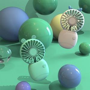 พัดลมพกพาขนาดเล็กสีชมพูแบบชาร์จไฟได้ พัดลมตั้งโต๊ะแบบ USB พร้อมดีไซน์หูหมี สำหรับหอพัก ใช้ได้ทั้งแบบตั้งโต๊ะและแบบมือถือ - Product Image 3