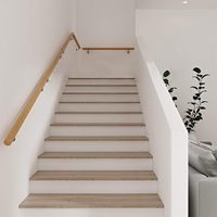 Buchenholz-Handlauf für Innen- und Außenbereich, Versandfertig, Wandmontage-Treppengeländer