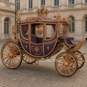 Royal Towed Steel Horse Carriage Luxury 4-Wheel Electric Horse-Drawn Sightseeing Cart Royal Carriage - Product Image 5