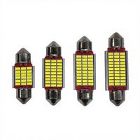 Nueva Luz LED de Matrícula de Techo de Aluminio de Alta Luminosidad, Decodificación de Doble Punto, 3014 18 27 30 33SMD, 31-41MM, Placa Roja, 2W 12V