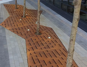 Rejilla Cuadrada de Acero Corten para Árboles, Venta Directa de Fábrica - Product Image 4