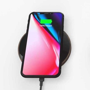 Custom Logo Wireless Bamboo Fast Charger 15W 10W 5W Charging <b>Pad</b> Dock for Phone - Product Image 2