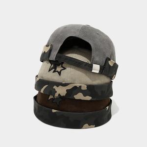Chapeau camouflage tendance pour hommes et femmes, chapeau hip-hop à cinq branches, chapeau en peau de melon sans visière, chapeau décontracté - Product Image 4