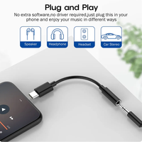 Convertisseur DAC numérique Type C vers Jack 3.5mm Écouteurs USB C vers Casque AUX 3.55mm Adaptateur Câble de conversion audio