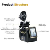 Nouvelle machine portable 7 en 1 Hydra Beauty pour le soin du visage, élimination des points noirs, avec masque à LED pour la réparation de la peau