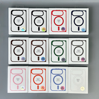 JOYPORODO B202 Coque en acrylique avec anneau magnétique pour modèles iPhone et Samsung, cadre coloré, conception séparée, commande en gros, emballage personnalisé