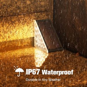 Outdoor <strong>Solar</strong> Step/Stair <strong>Light</strong> IP67 Waterproof LED 80 Lumens <strong>Deck</strong> &amp; Outdoor Step <strong>Lights</strong> for Front Porch Patio - Product Image 3
