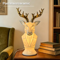 Lampe de table décorative en céramique, design girafe moderne et flexible, éclairage d'ambiance, vente en gros