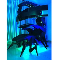 Chaise de jeu Scorpion moderne Style exécutif Cockpit Simulation Support pivotant pour 3 moniteurs Massage pliable Cuir synthétique