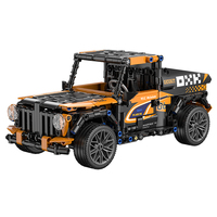 BigWheel - Juego de Construcción de Bloques de ABS Educativo Personalizado de 732 Piezas, Escala 1:14, Transformable 2 en 1, Coche de Carreras F1 (de Retroceso), Transporte