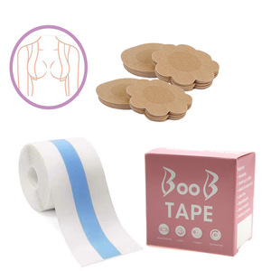 clear boob tape and nipple cover bra for women washable adhesive invisible breast lift tape transparent boob tape