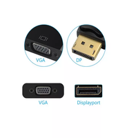 Convertisseur V-star Mâle vers Femelle VGA Câble 4K pour Projecteur DTV TV HDVD Ordinateur Portable Adaptateur DP vers VGA